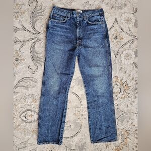 Agolde Women's Dark Blue Straight Leg Jeans